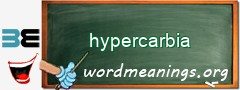 WordMeaning blackboard for hypercarbia